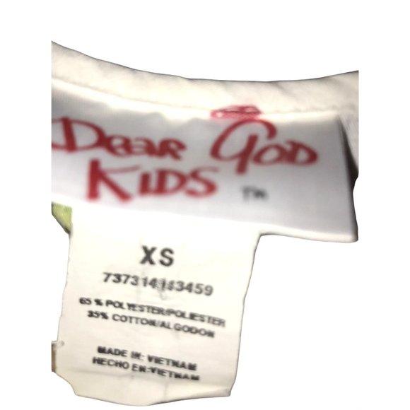 Dear God Kids Scrub White V neck Button Front XS Elastic back 2 Pockets - Picture 3 of 7